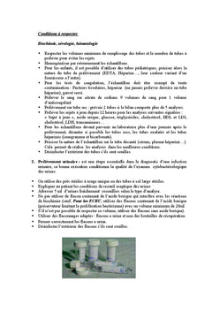 Guide des analyses biologiques