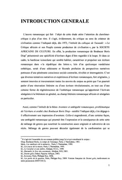 Aventure et ambiguïté romanesques chez Boubacar Boris Diop