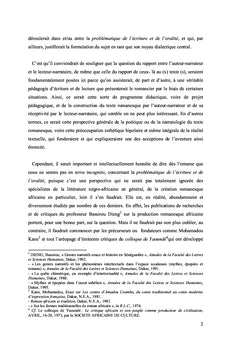 Aventure et ambiguïté romanesques chez Boubacar Boris Diop