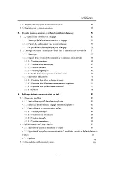 Schizophrenie et troubles de la communication verbale