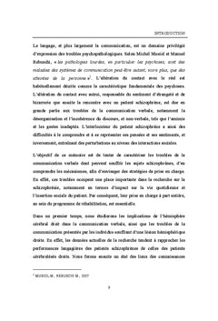 Schizophrenie et troubles de la communication verbale