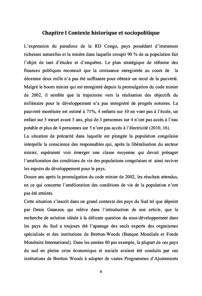 Emergence de la Responsabilite Sociale des entreprises en RD Congo