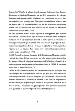 Emergence de la Responsabilite Sociale des entreprises en RD Congo