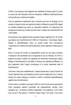 Emergence de la Responsabilite Sociale des entreprises en RD Congo