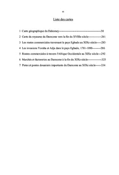 Perspectives sur l'histoire economique du Dahomey
