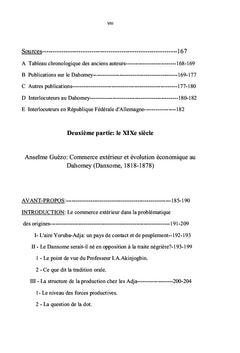 Perspectives sur l'histoire economique du Dahomey