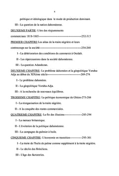 Perspectives sur l'histoire economique du Dahomey
