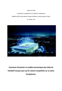 Réinventer le modèle économique des clubs de football Français