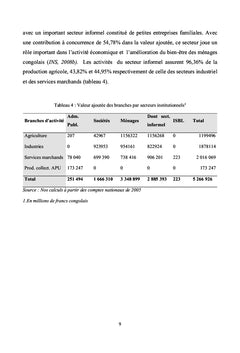 Analyse de l'economie congolaise a travers la matrice de 2005