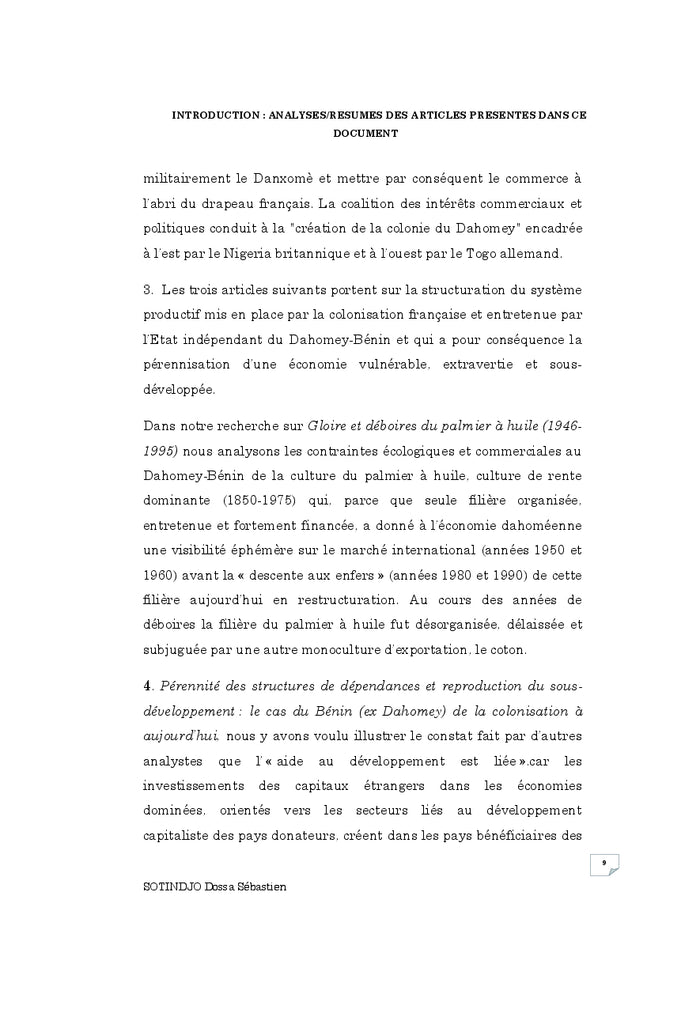 Des aspects de l'histoire du Bénin