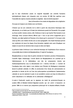 Etude historique de l'exploitation de l'eucalyptus