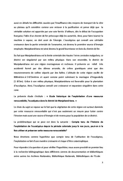 Etude historique de l'exploitation de l'eucalyptus
