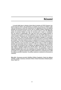 Un algorithme de réconciliation des répliques partielles d'un document