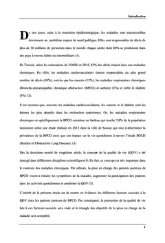 Qualite de vie et bronchopneumopathie chronique obstructive