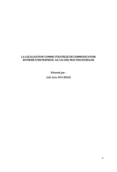 La localisation en traduction : une panacee pour les multinationales