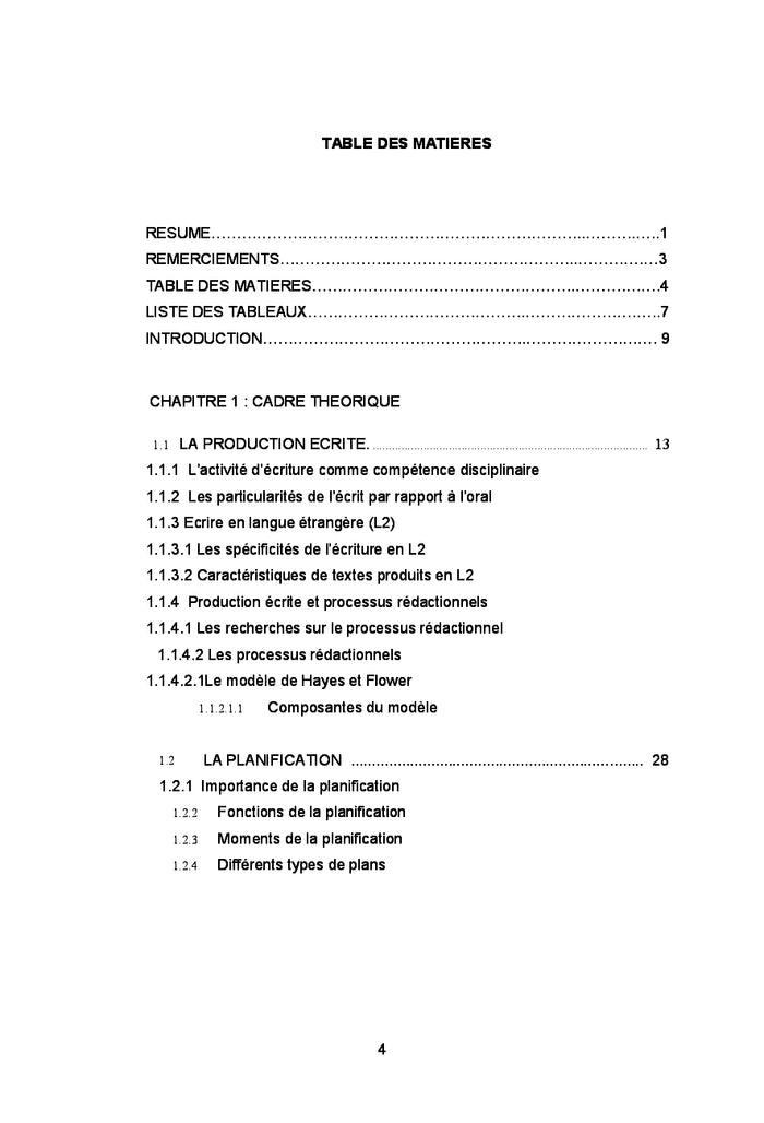 L'enseignement explicite de la planification
