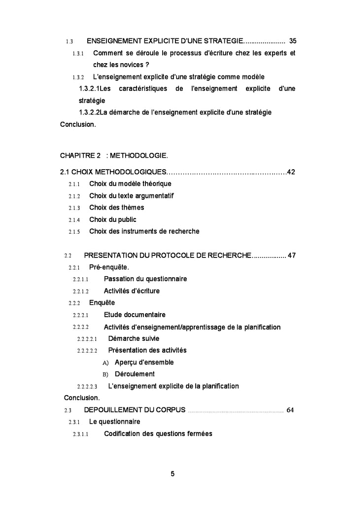 L'enseignement explicite de la planification