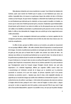 Telecollaboration en creative teaching et creative writing en FLe