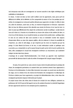 Telecollaboration en creative teaching et creative writing en FLe