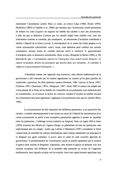 Actionnariat salarie et creation de valeur