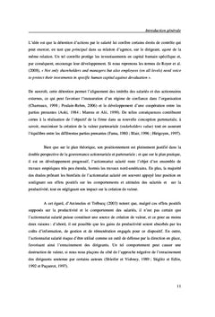 Actionnariat salarie et creation de valeur