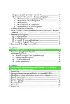 Les parcours sahariens: Dynamique et Gestion