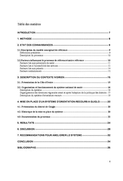 Mise en place d'un systeme de reference et de contre-reference