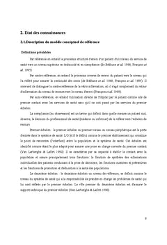 Mise en place d'un systeme de reference et de contre-reference