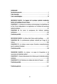 Usages et signification de la violence syndicale estudiantine