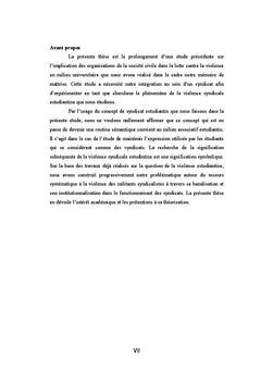 Usages et signification de la violence syndicale estudiantine