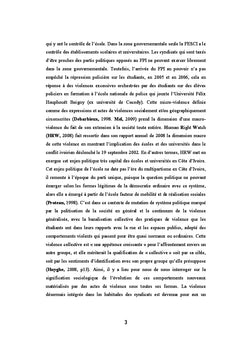 Usages et signification de la violence syndicale estudiantine