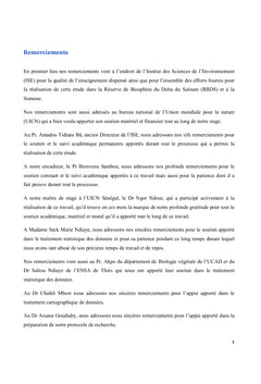 Etat actuel du reboisement de la mangrove