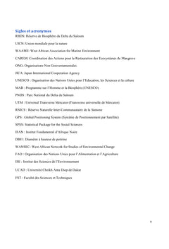 Etat actuel du reboisement de la mangrove