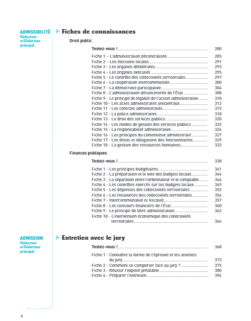 Rédacteur territorial et Rédacteur principal 2023/2024