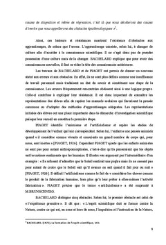 Les representations traduisent-elles les obstacles aux apprentissages?