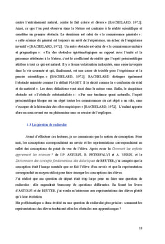 Les representations traduisent-elles les obstacles aux apprentissages?