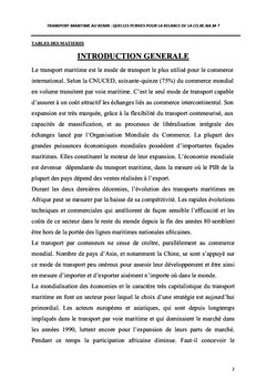 Le Transport Maritime au BÉNIN