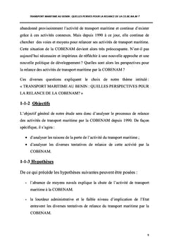 Le Transport Maritime au BÉNIN