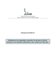 Composition corporelle, activite physique et habitudes alimentaires