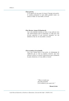 Composition corporelle, activite physique et habitudes alimentaires