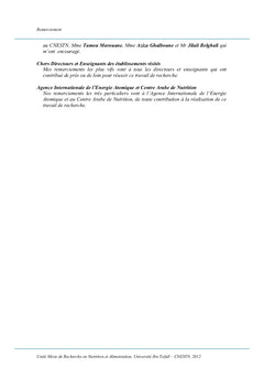 Composition corporelle, activite physique et habitudes alimentaires