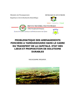 Problematique des amenagements fonciers A Yamoussoukro