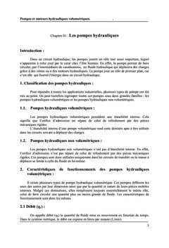 Pompes et moteurs hydrauliques volumétriques