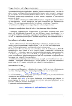 Pompes et moteurs hydrauliques volumétriques