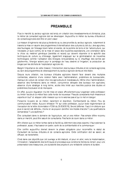 Le bureau d'etudes et de conseils agricoles