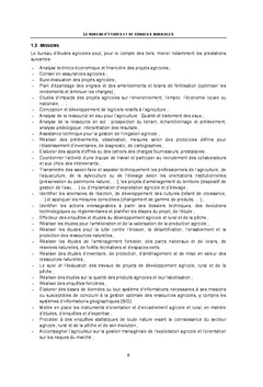 Le bureau d'etudes et de conseils agricoles
