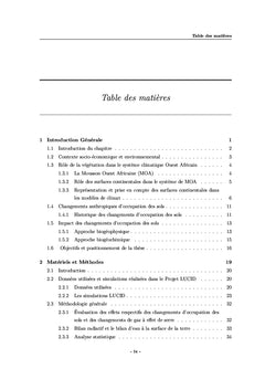 Occupation des sols et changement climatique en Afrique de l'Ouest