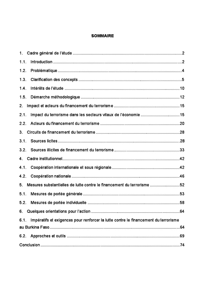 Lutte contre le financement du terrorisme au Burkina Faso