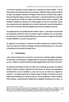 Lutte contre le financement du terrorisme au Burkina Faso