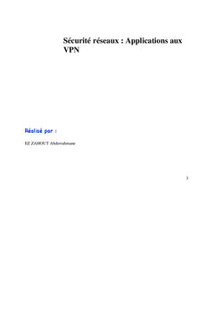 Sécurité réseaux informatique : Applications aux VPN